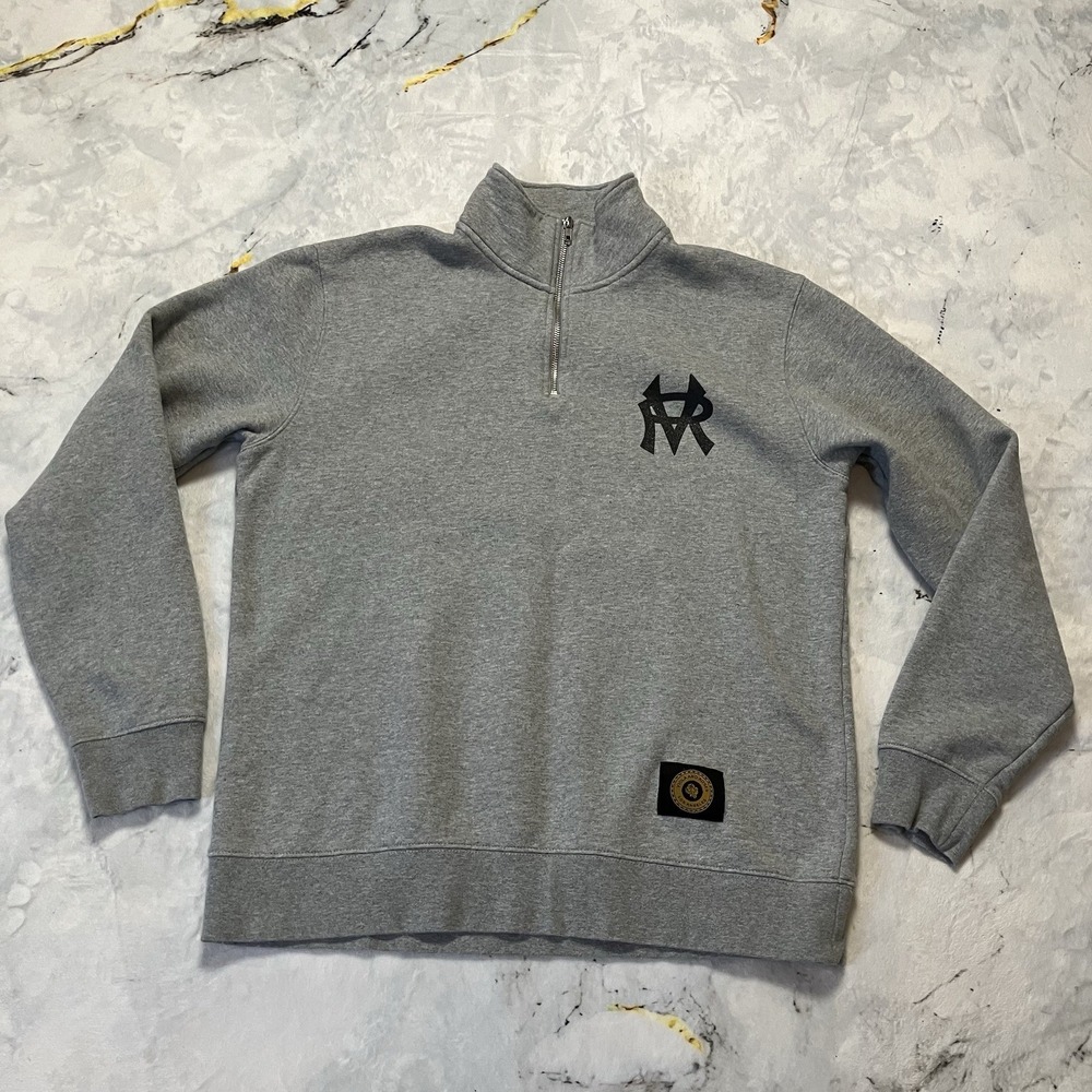 Viola Roses Los Angeles Sweatshirt Womens Sz‎ Large Gray 3/4 Zip Supply Service